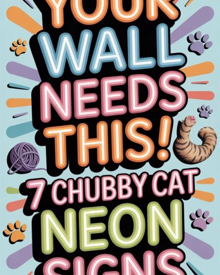 chubby cat neon sign