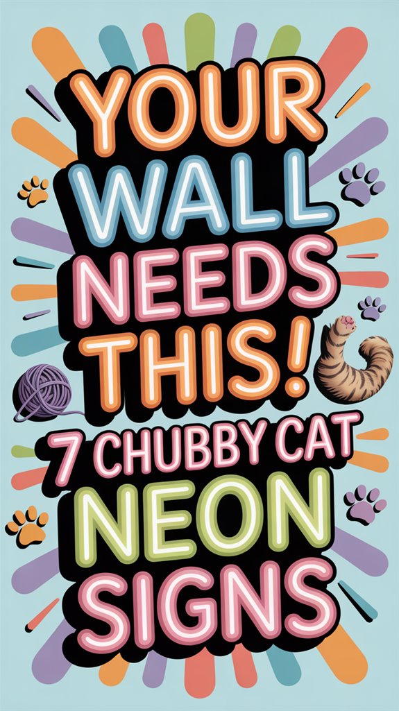 chubby cat neon sign