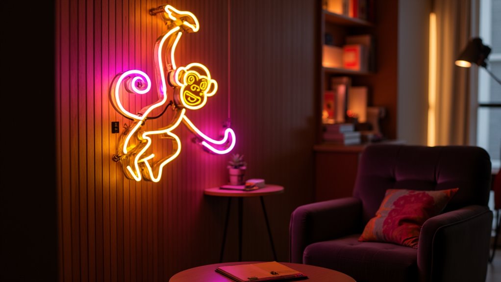 colorful playful neon sign