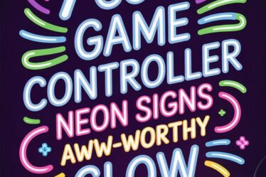 cute neon controller signs