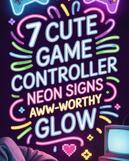 cute neon controller signs