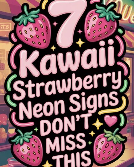 cute strawberry neon signs