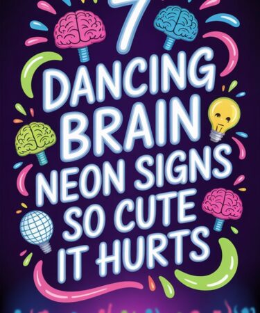 dancing neon brain signs