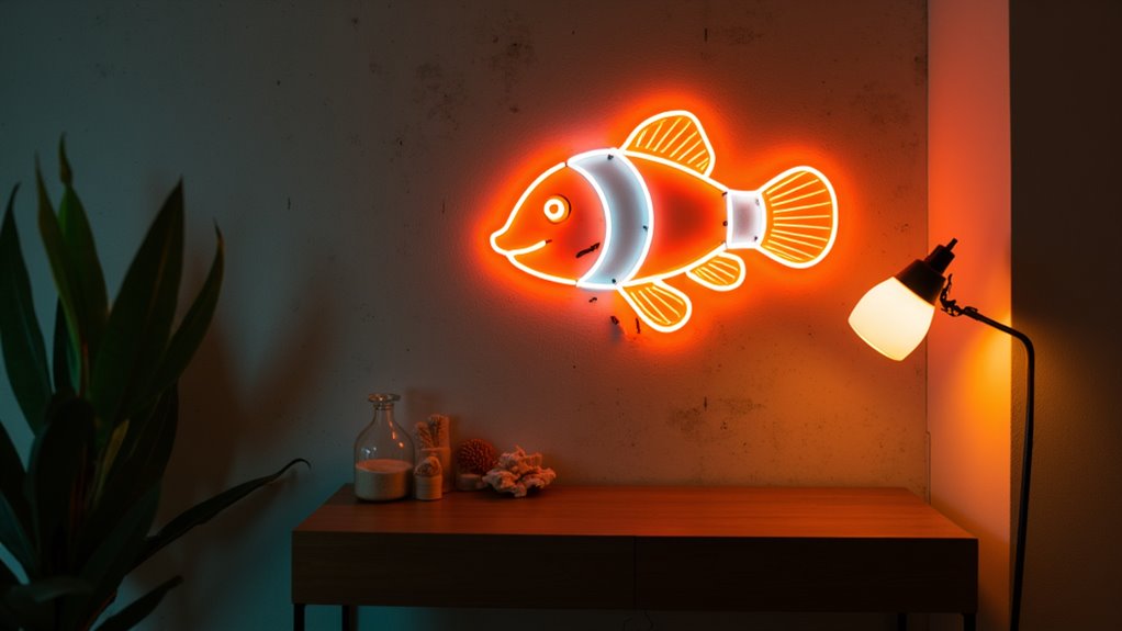 double sided neon ocean light