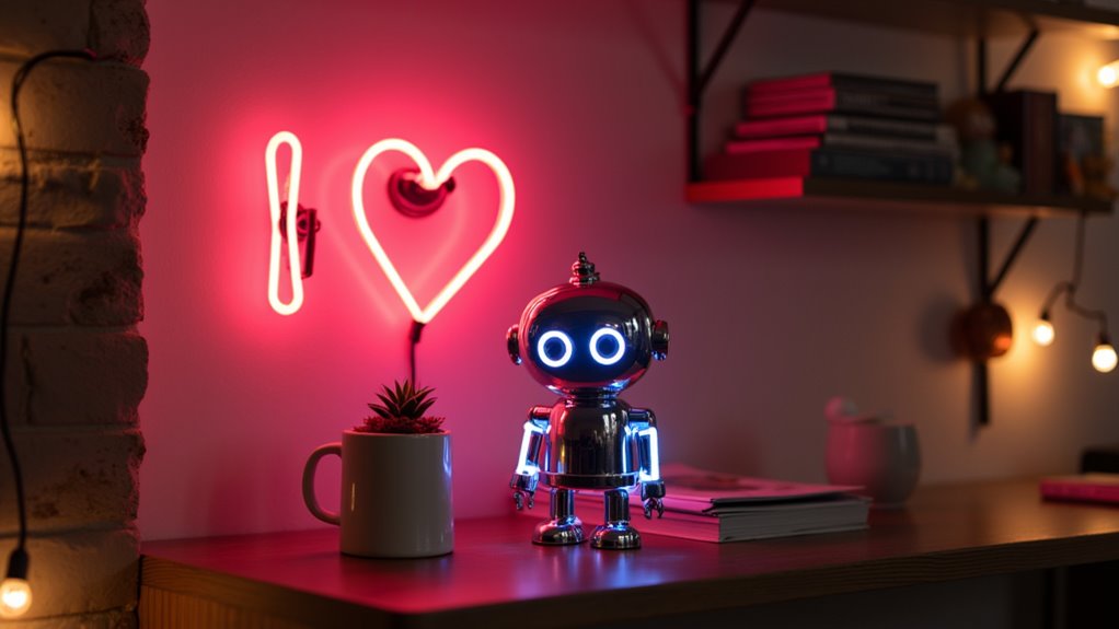 futuristic metallic robot neon joc73 futuristic metallic robot neon