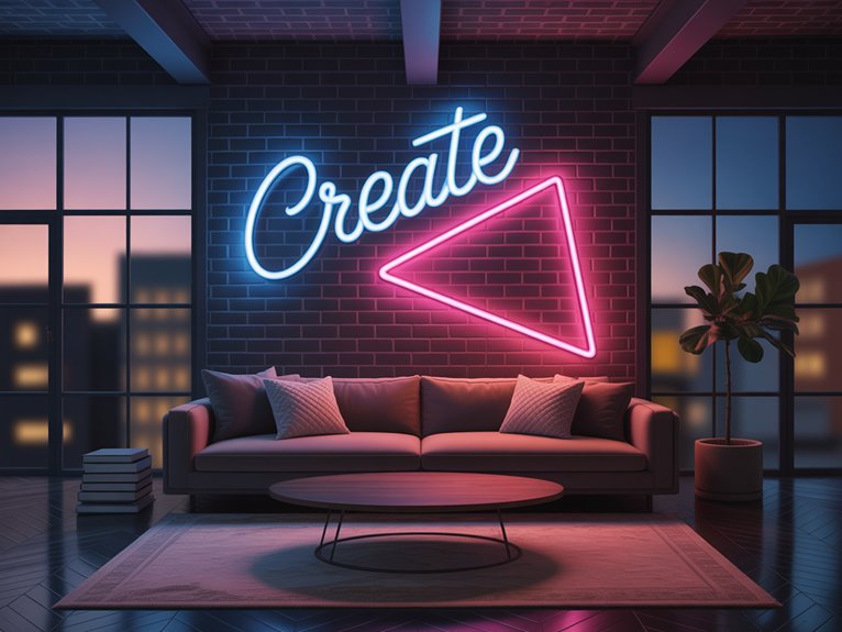 harmonious neon typography design t0p0e harmonious neon typography design