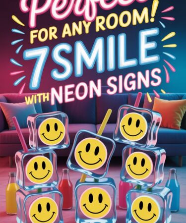 ice cube smile neon sign