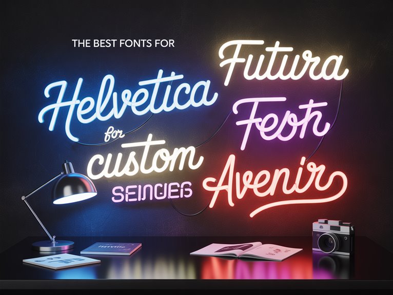 minimalist neon typography tips