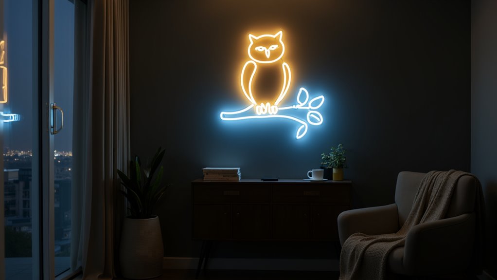 minimalist owl neon decor mvn7a minimalist owl neon decor