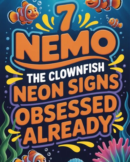 nemo clownfish neon sign