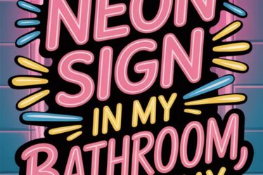 neon bathroom sign installation