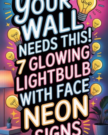 neon face light sign