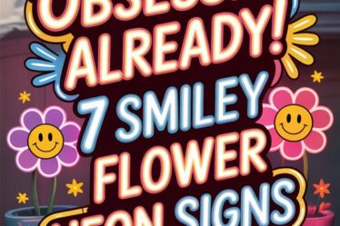 neon flower smile sign