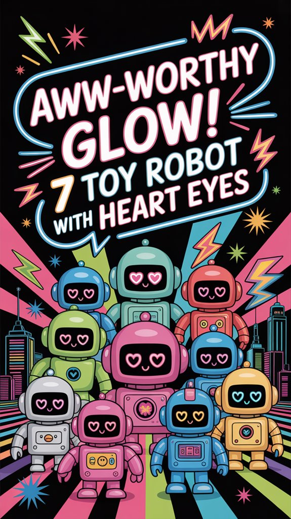 neon heart eyes robot ihm6m neon heart eyes robot