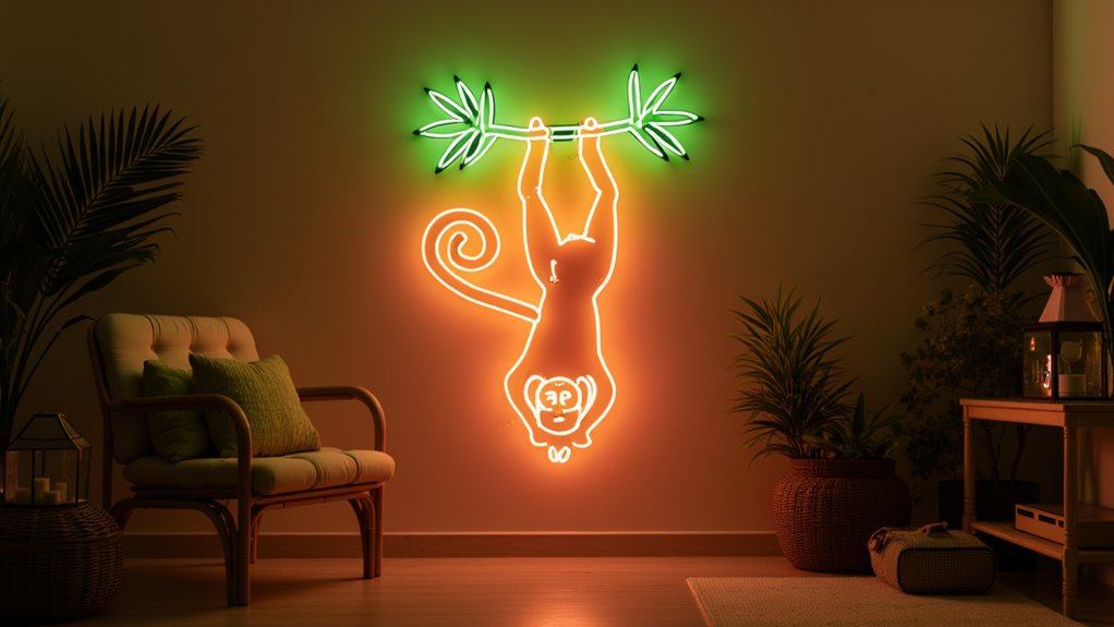 neon jungle monkey decor i8h1o neon jungle monkey decor
