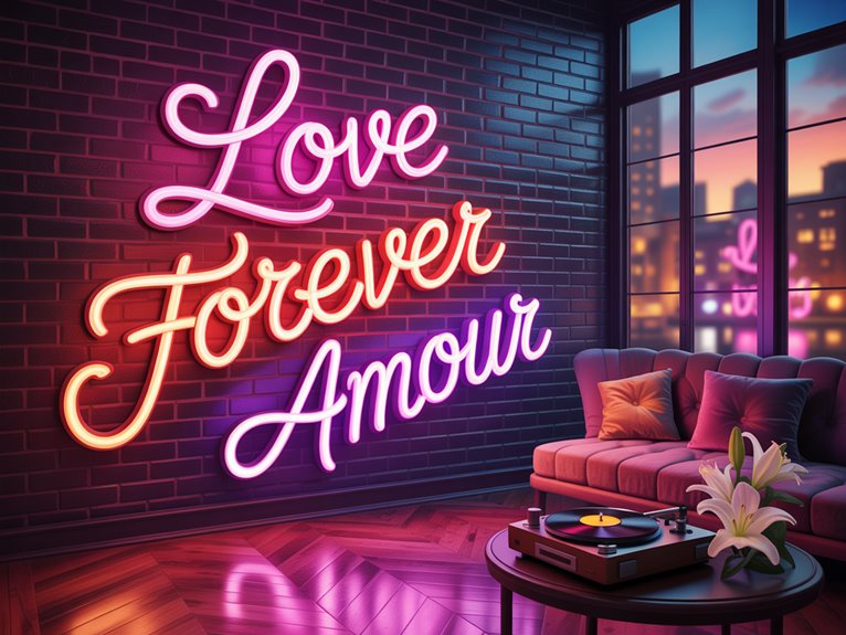 neon love expressions illuminate