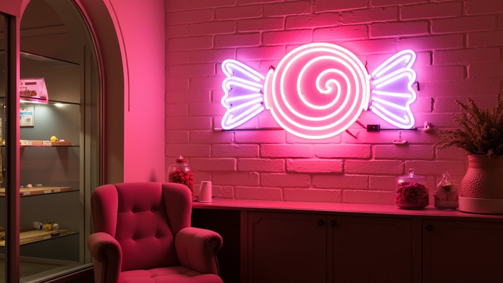 neon pink candy sign 2b16r neon pink candy sign