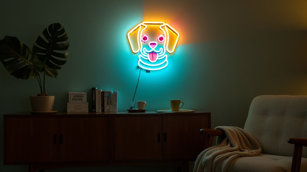 neon puppy joy display