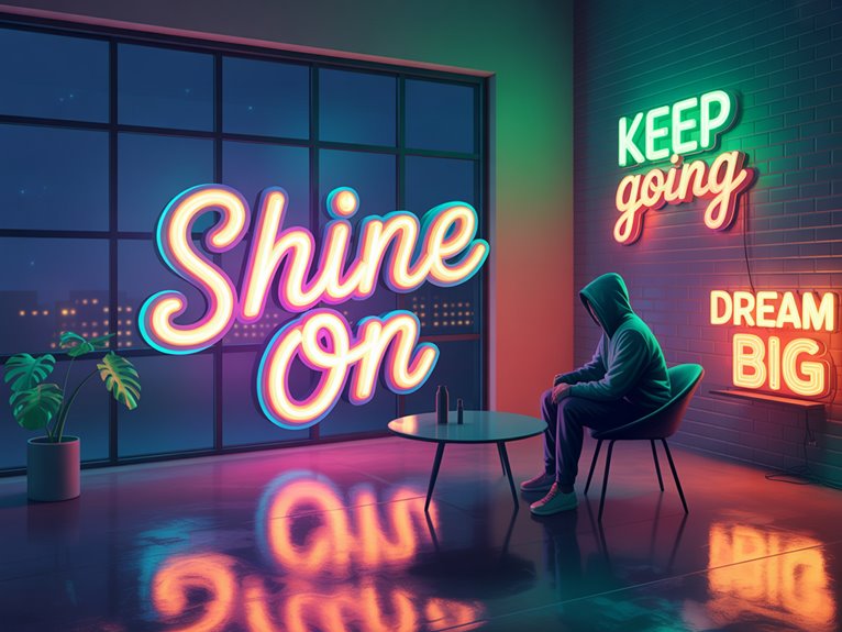 neon quotes inspire action rkcfm neon quotes inspire action