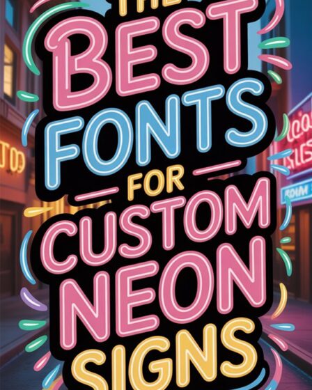 neon sign font recommendations