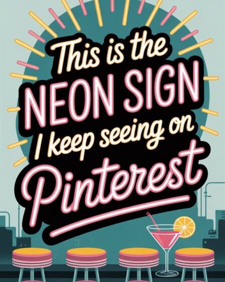 neon sign pinterest repetition