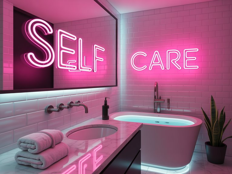 neon sign transforms bathroom atmosphere ka5uf neon sign transforms bathroom atmosphere