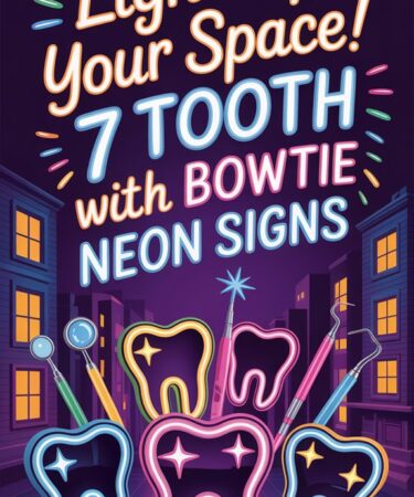 neon sign with bowtie