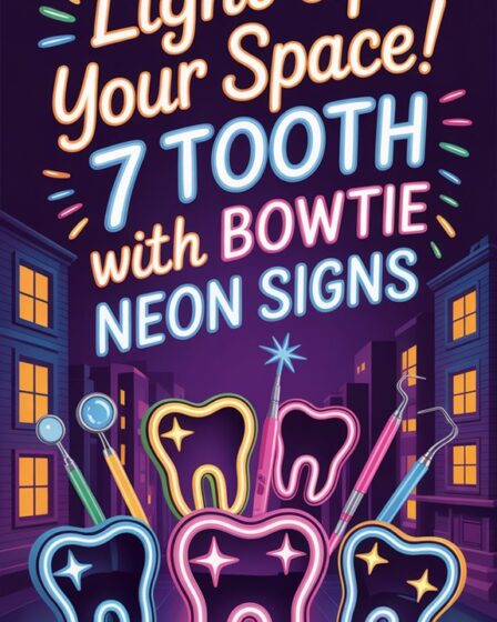 neon sign with bowtie