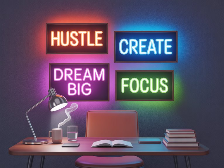 neon signs boost motivation