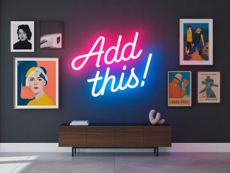 neon signs enhance gallery walls 3n33y neon signs enhance gallery walls