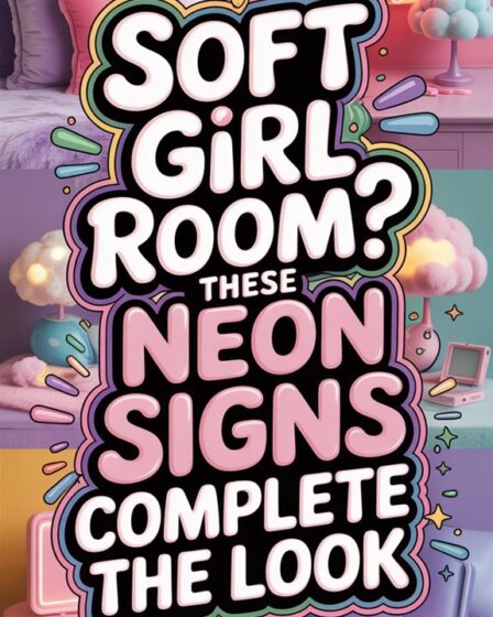 neon signs enhance soft girl room