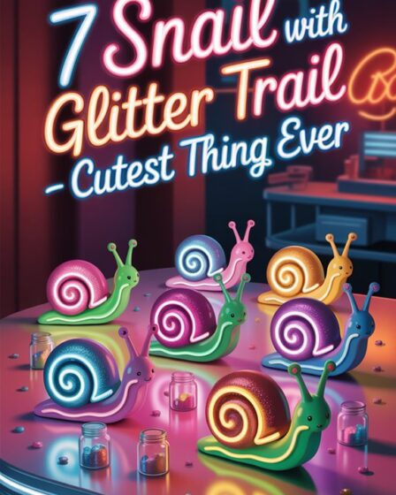 neon snail glitter sign