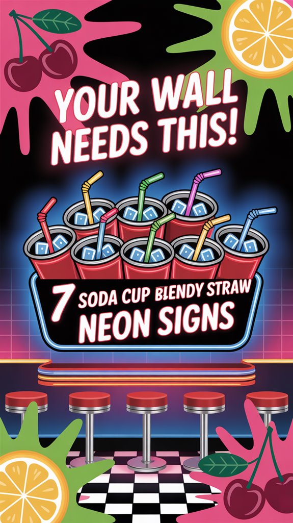 neon soda cup sign amh1g neon soda cup sign