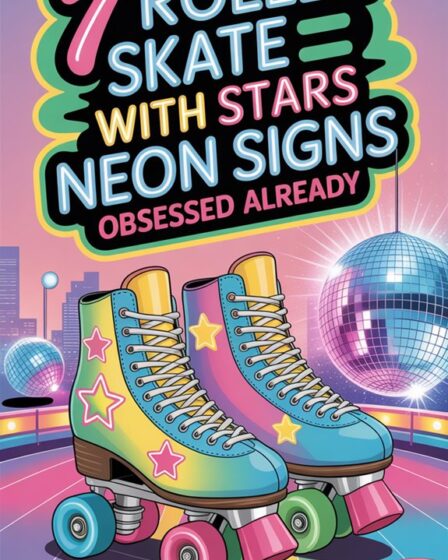 neon star roller skates