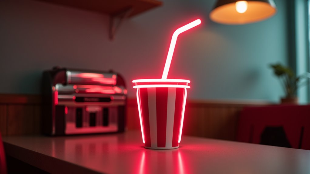 nostalgic soda neon sign