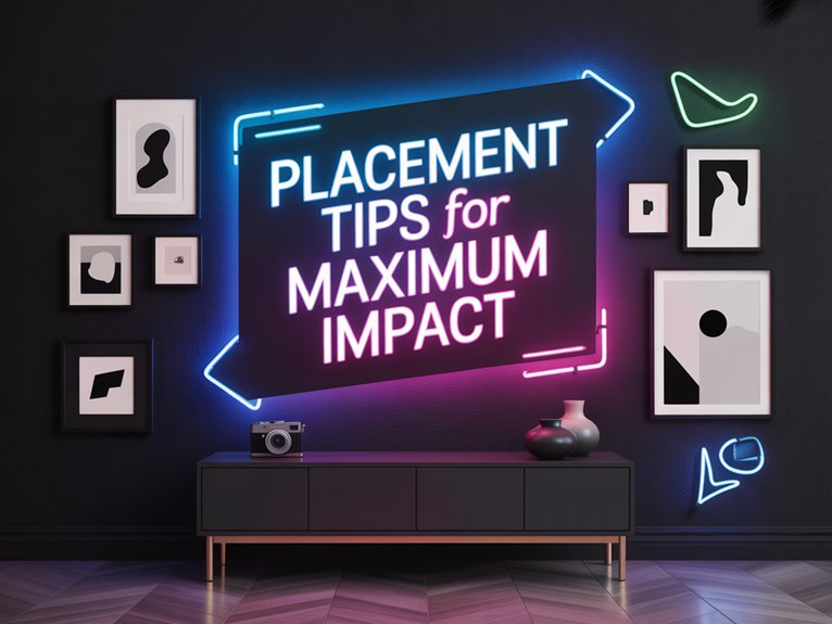 optimal neon wall placement