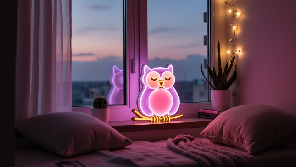 pastel owl neon sign k8v3s pastel owl neon sign