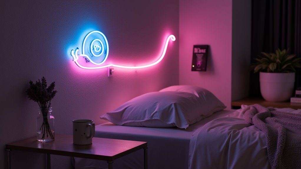 personalized glitter snail neon