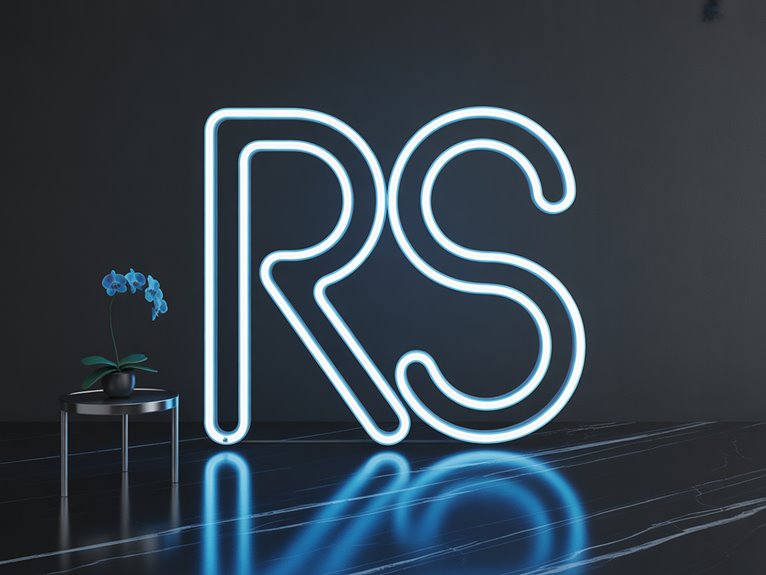 personalized minimalist neon sign