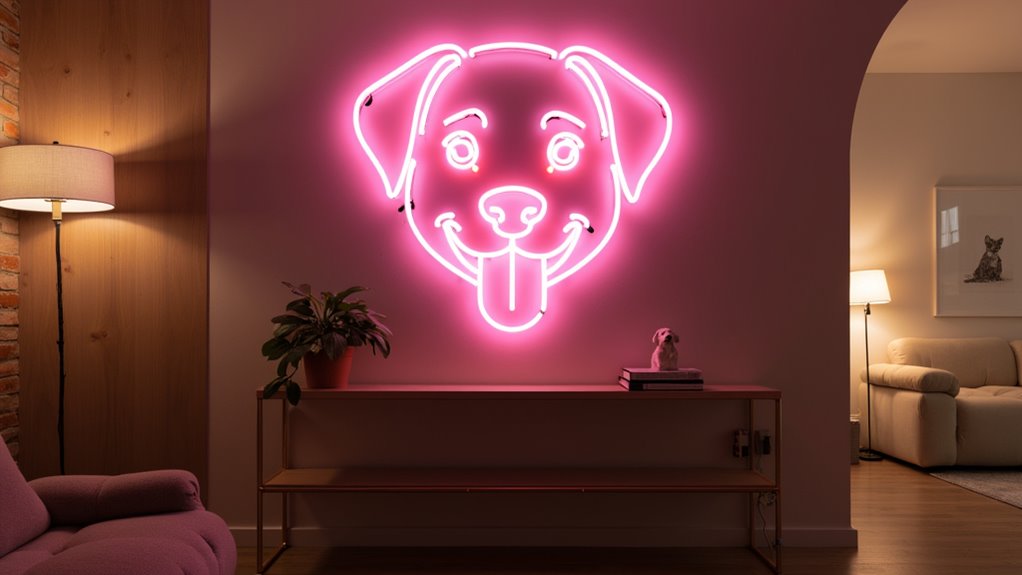 personalized neon pet portrait