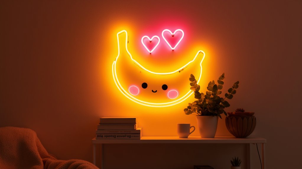 playful hearted banana sign bm8js playful hearted banana sign