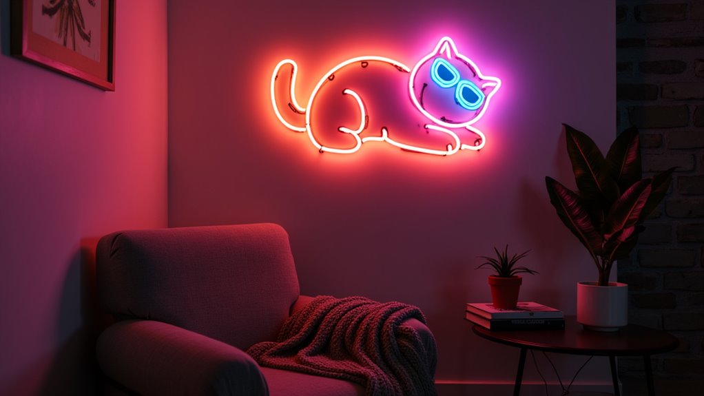 playful neon feline party z1up5 playful neon feline party
