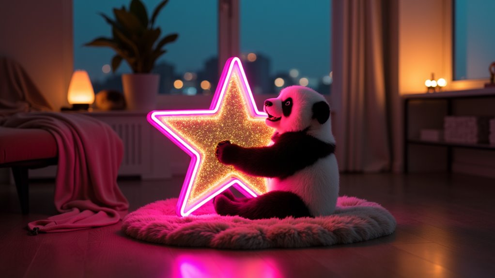 playful panda with sparkling star 14vw7 playful panda with sparkling star