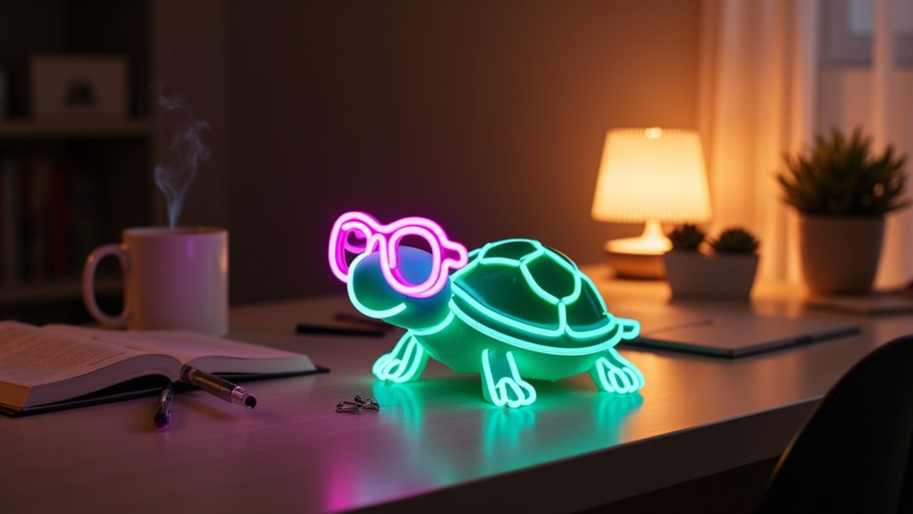 playful turtle glasses neon sign z0qyt playful turtle glasses neon sign