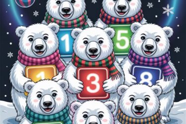 polar bear neon scarf