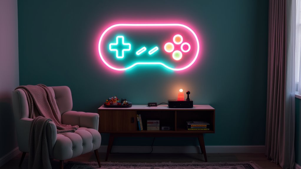 retro gaming nostalgia sign