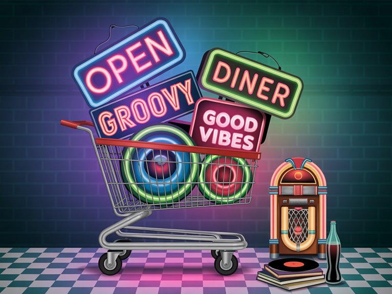 retro neon vintage atmosphere