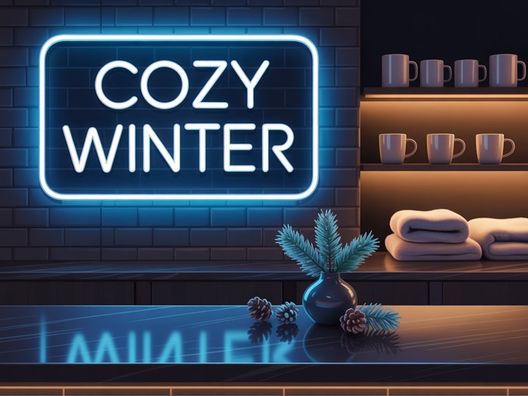 seasonal neon sign rotation