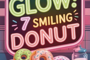 smiling donut neon signs