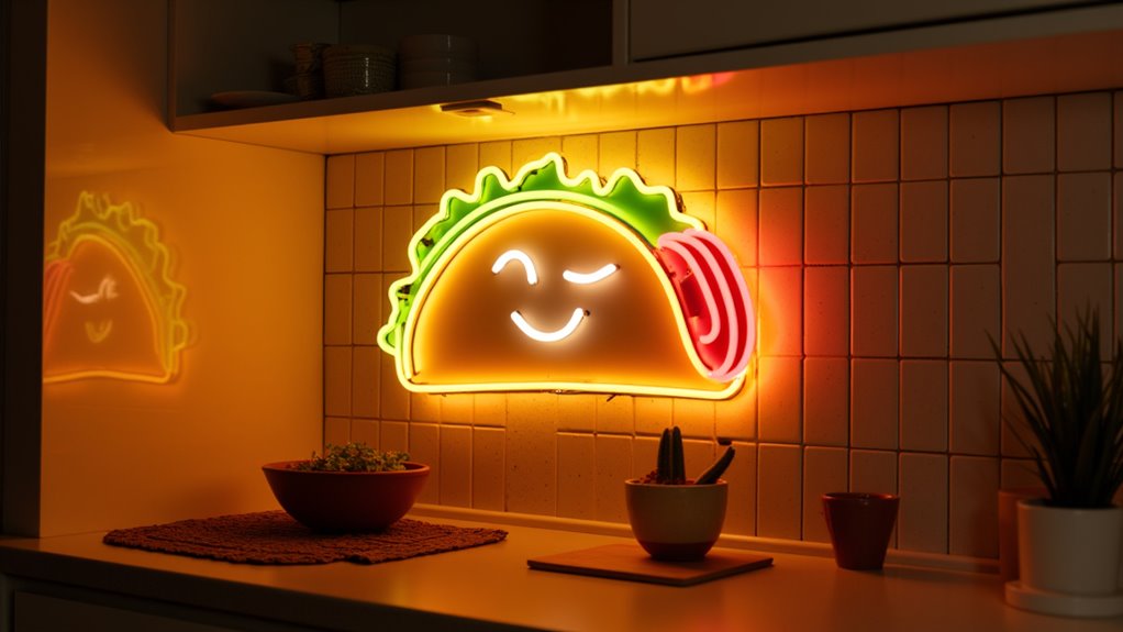 smiling taco neon sign bk4gm smiling taco neon sign